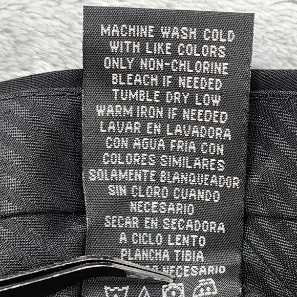 NEW Perry Ellis Portfolio Pants Mens 42/30 Black Sueded Microfiber Flat Front - Picture 8 of 14